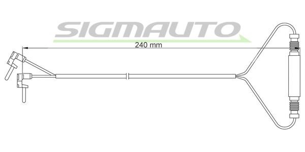 Sigmauto WI0628 Warning contact, brake pad wear WI0628