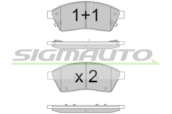 Sigmauto SPB595 Brake Pad Set, disc brake SPB595