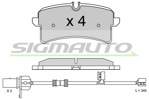 Sigmauto SPB624 Brake Pad Set, disc brake SPB624