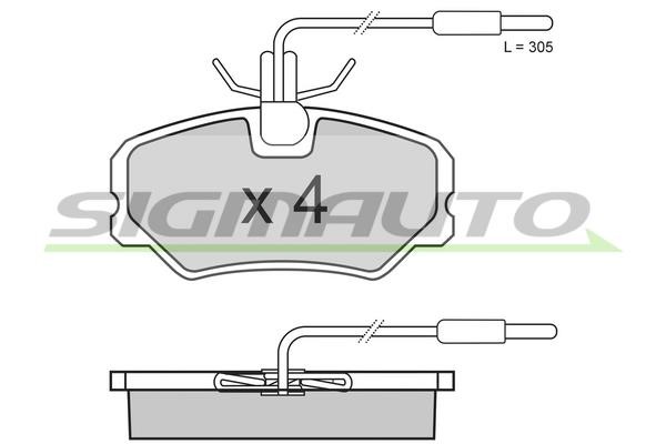 Sigmauto SPA646 Brake Pad Set, disc brake SPA646