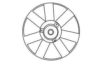 WXQP 351299 Hub, engine cooling fan wheel 351299
