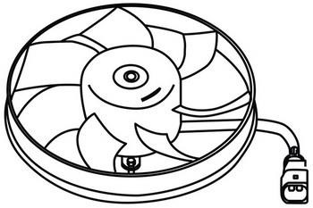 WXQP 351249 Hub, engine cooling fan wheel 351249