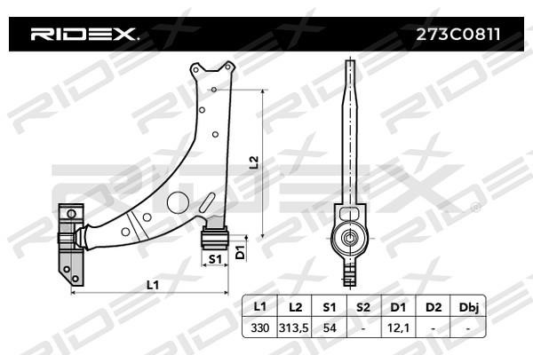 Ridex 273C0811 Track Control Arm 273C0811