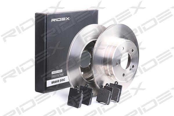 Ridex 3405B0263 Brake discs with pads rear non-ventilated, set 3405B0263