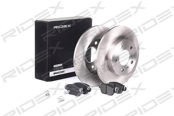 Ridex 3405B0022 Brake discs with pads rear non-ventilated, set 3405B0022