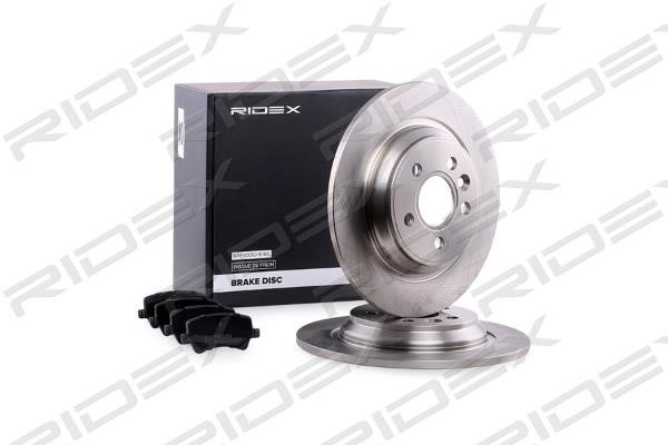 Ridex 3405B0201 Brake discs with pads rear non-ventilated, set 3405B0201