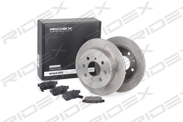Ridex 3405B0265 Brake discs with pads rear non-ventilated, set 3405B0265