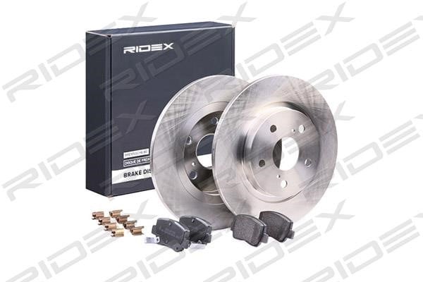 Ridex 3405B0205 Brake discs with pads rear non-ventilated, set 3405B0205