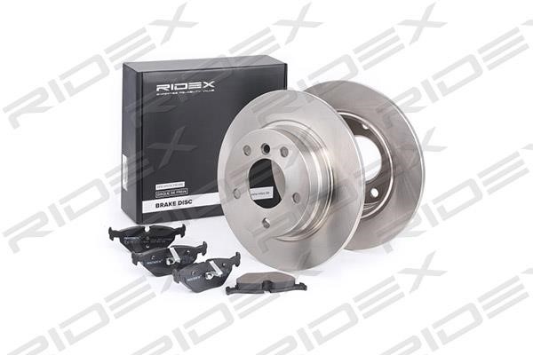 Ridex 3405B0134 Brake discs with pads rear non-ventilated, set 3405B0134