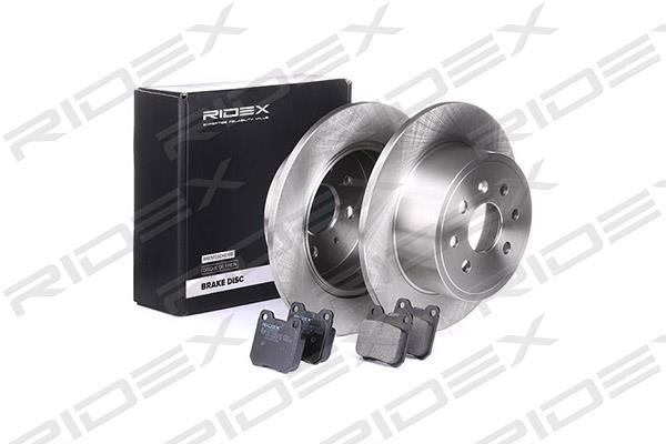 Ridex 3405B0141 Brake discs with pads rear non-ventilated, set 3405B0141