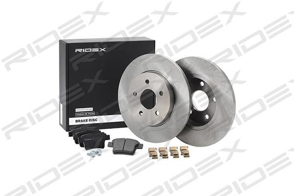 Ridex 3405B0072 Brake discs with pads rear non-ventilated, set 3405B0072