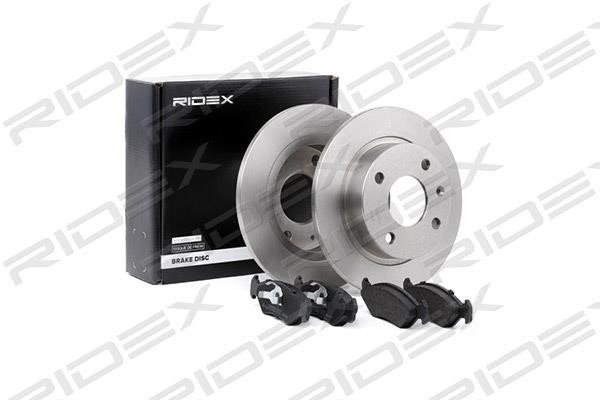 Ridex 3405B0257 Brake discs with pads front non-ventilated, set 3405B0257