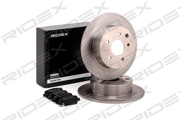 Ridex 3405B0280 Brake discs with pads rear non-ventilated, set 3405B0280