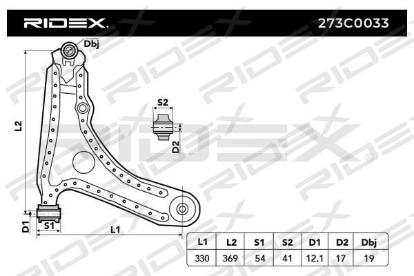 Ridex 273C0033 Track Control Arm 273C0033