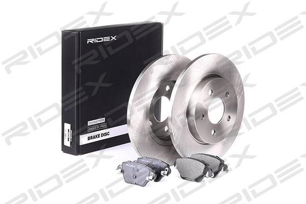 Ridex 3405B0032 Brake discs with pads rear non-ventilated, set 3405B0032