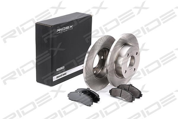 Ridex 3405B0239 Brake discs with pads front non-ventilated, set 3405B0239