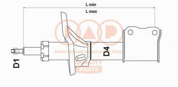 IAP 504-17087 Suspension shock absorber rear left gas oil 50417087
