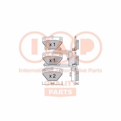 IAP 704-17002P Brake Pad Set, disc brake 70417002P