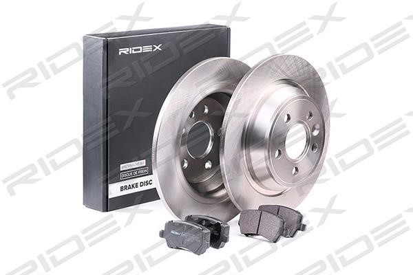 Ridex 3405B0302 Brake discs with pads rear non-ventilated, set 3405B0302