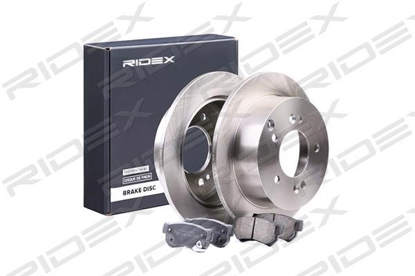 Ridex 3405B0306 Brake discs with pads rear non-ventilated, set 3405B0306