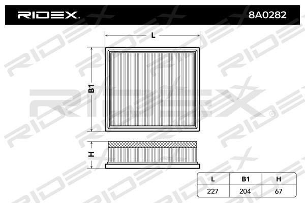 Ridex 8A0282 Air filter 8A0282