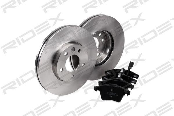 Ridex 3405B0386 Brake discs with pads rear non-ventilated, set 3405B0386