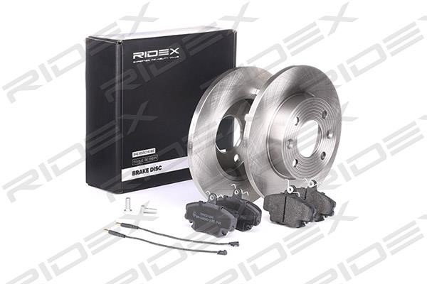 Ridex 3405B0095 Brake discs with pads front non-ventilated, set 3405B0095