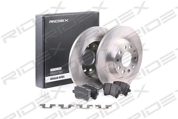 Ridex 3405B0046 Brake discs with pads rear non-ventilated, set 3405B0046