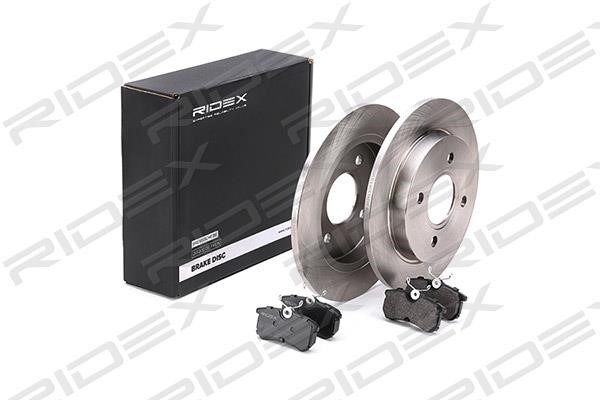 Ridex 3405B0078 Brake discs with pads rear non-ventilated, set 3405B0078