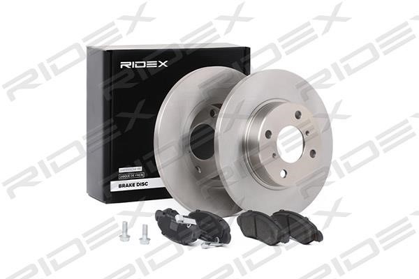 Ridex 3405B0104 Brake discs with pads front non-ventilated, set 3405B0104