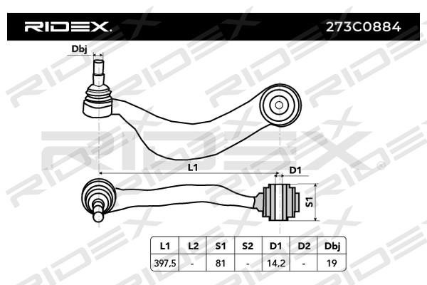 Ridex 273C0884 Track Control Arm 273C0884