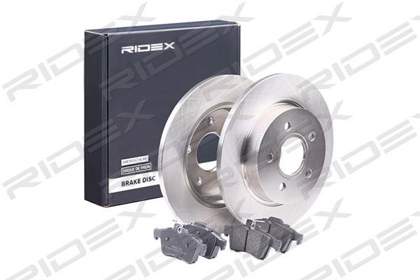 Ridex 3405B0116 Brake discs with pads rear non-ventilated, set 3405B0116