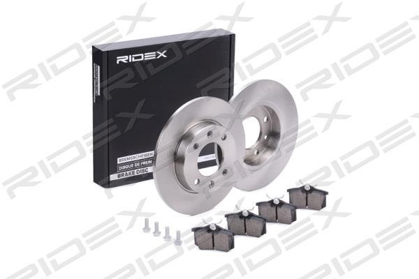 Ridex 3405B0372 Brake discs with pads rear non-ventilated, set 3405B0372