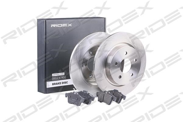 Ridex 3405B0013 Brake discs with pads rear non-ventilated, set 3405B0013