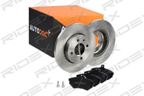 Ridex 3405B0091 Brake discs with pads front non-ventilated, set 3405B0091