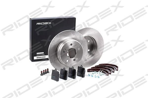 Ridex 3405B0063 Brake discs with pads rear non-ventilated, set 3405B0063