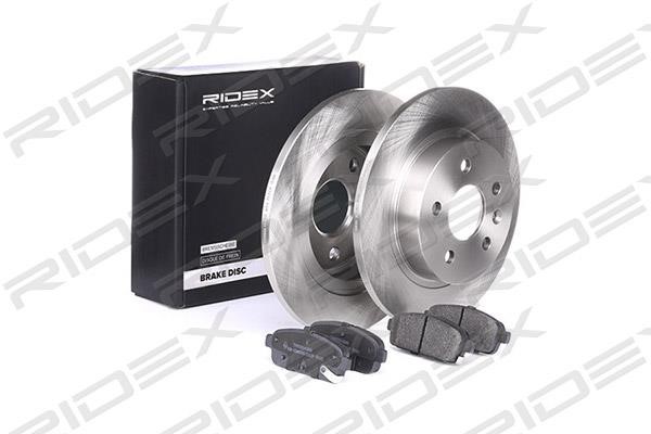 Ridex 3405B0214 Brake discs with pads front non-ventilated, set 3405B0214