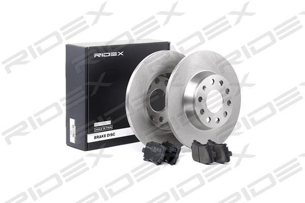 Ridex 3405B0009 Brake discs with pads rear non-ventilated, set 3405B0009