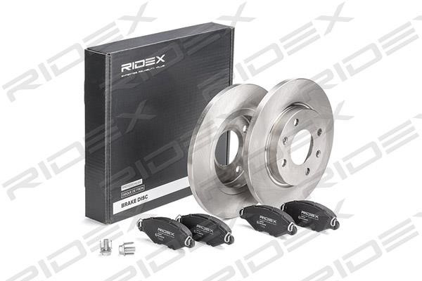 Ridex 3405B0027 Brake discs with pads front non-ventilated, set 3405B0027