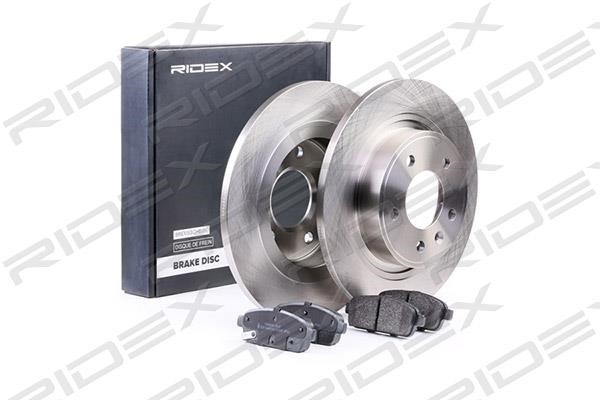 Ridex 3405B0215 Brake discs with pads rear non-ventilated, set 3405B0215