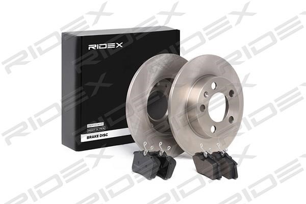 Ridex 3405B0002 Brake discs with pads rear non-ventilated, set 3405B0002