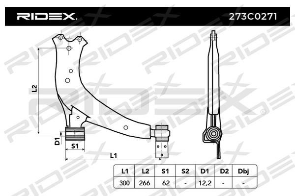 Ridex 273C0271 Track Control Arm 273C0271