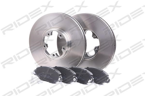 Front ventilated brake discs with pads, set Ridex 3405B0157