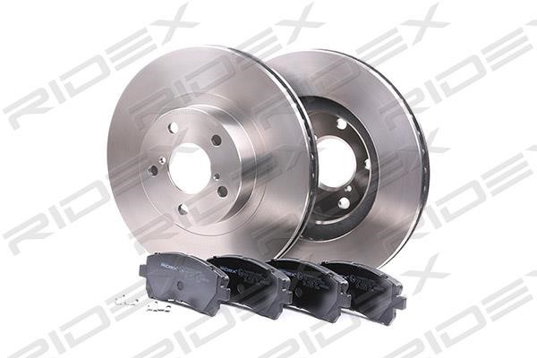 Front ventilated brake discs with pads, set Ridex 3405B0313