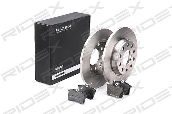 Ridex 3405B0018 Brake discs with pads rear non-ventilated, set 3405B0018