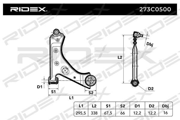 Ridex 273C0500 Track Control Arm 273C0500