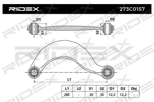 Ridex 273C0157 Track Control Arm 273C0157