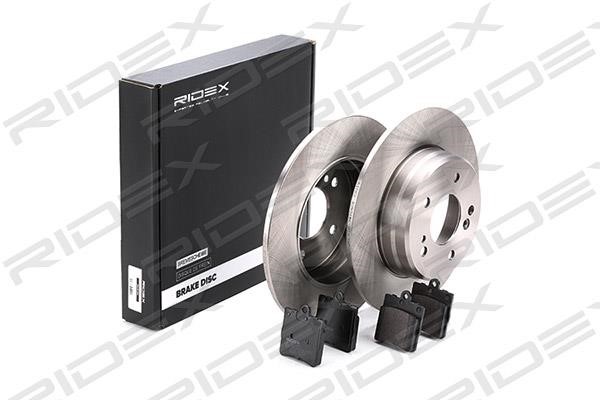 Ridex 3405B0028 Brake discs with pads rear non-ventilated, set 3405B0028