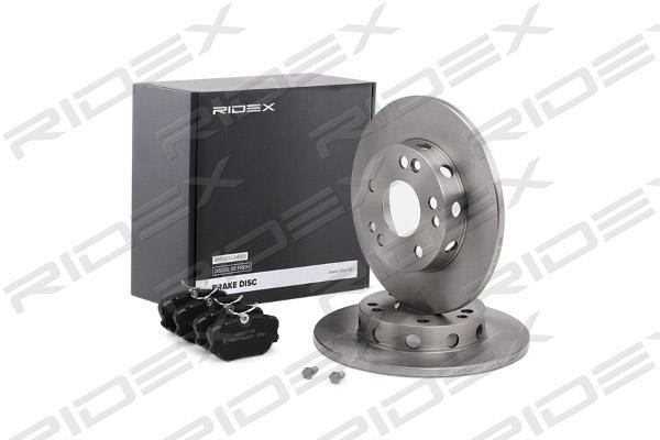 Ridex 3405B0236 Brake discs with pads front non-ventilated, set 3405B0236