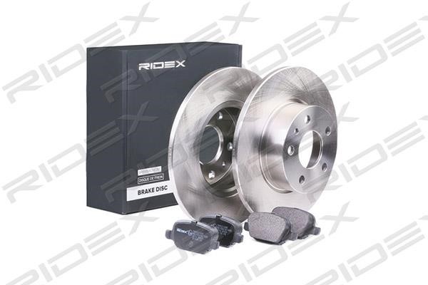 Ridex 3405B0089 Brake discs with pads rear non-ventilated, set 3405B0089